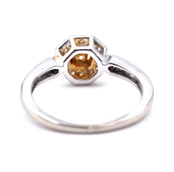 14k White Gold 0.30ct Yellow Princess Cut Diamond Engagement Ring