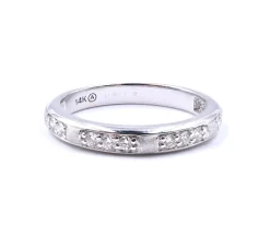 14k White Gold .24cttw Diamond Band