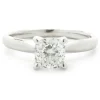 14k White Gold Cushion Cut Diamond Engagement Ring