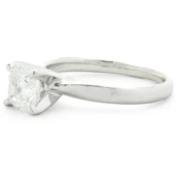 14k White Gold Cushion Cut Diamond Engagement Ring