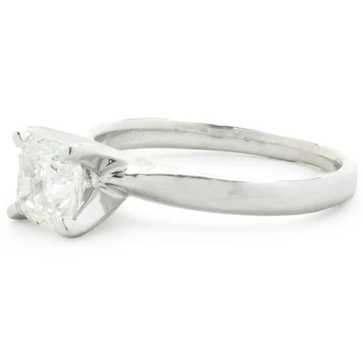 14k White Gold Cushion Cut Diamond Engagement Ring
