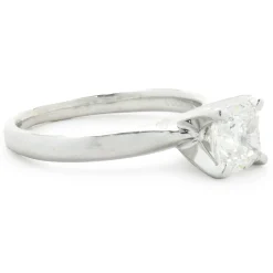 14k White Gold Cushion Cut Diamond Engagement Ring
