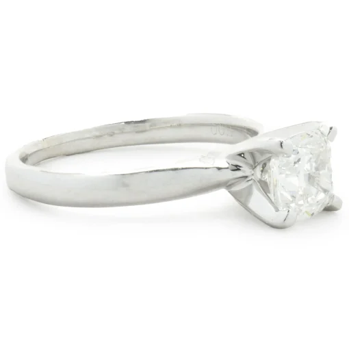 14k White Gold Cushion Cut Diamond Engagement Ring