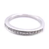 18k White Gold Diamond Band with Euro Shank