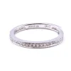18k White Gold Diamond Bead Set Band