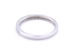 18k White Gold Diamond Bead Set Band