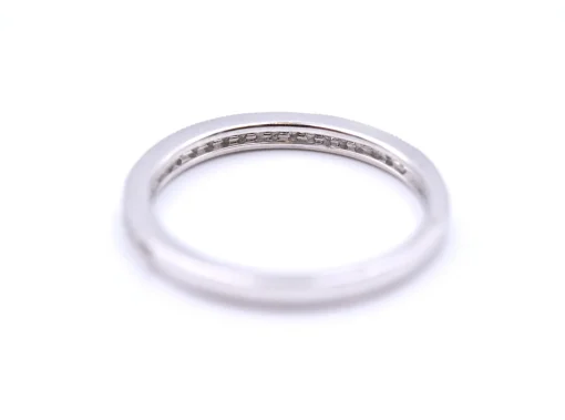 18k White Gold Diamond Bead Set Band