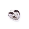 14k White Gold Diamond Heart Pendant