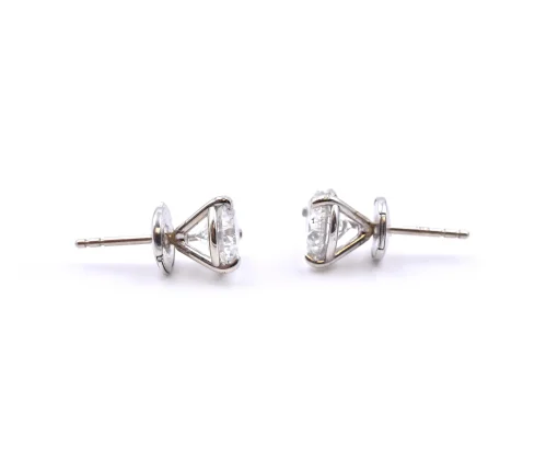 14k White Gold Diamond Stud Earrings
