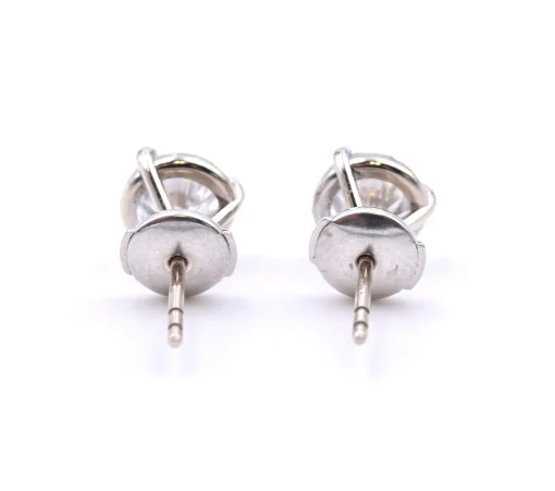 14k White Gold Diamond Stud Earrings