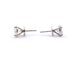 14k White Gold Diamond Stud Earrings