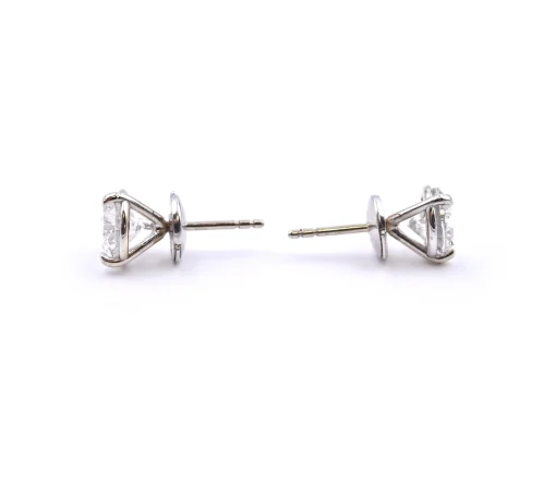 14k White Gold Diamond Stud Earrings