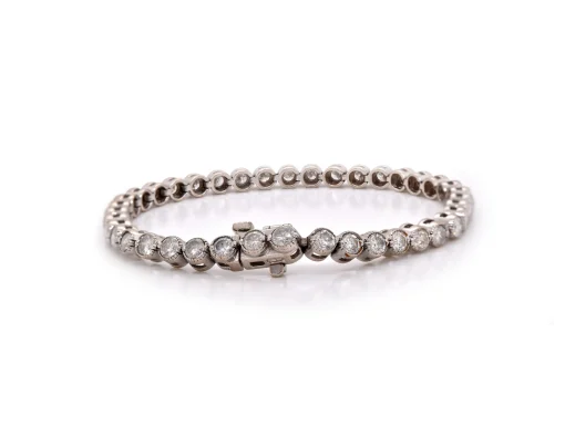 14k White Gold Diamond Tennis Bracelet