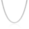 14k White Gold Diamond Tennis Necklace