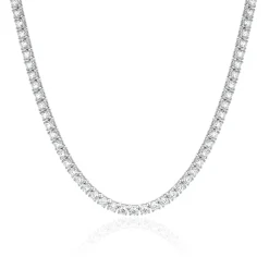 14k White Gold Diamond Tennis Necklace