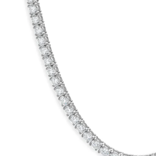 14k White Gold Diamond Tennis Necklace