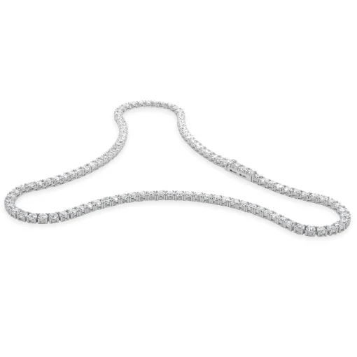 14k White Gold Diamond Tennis Necklace