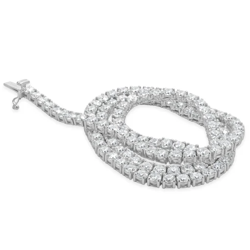 14k White Gold Diamond Tennis Necklace