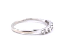 14k White Gold Diamond Wedding Band