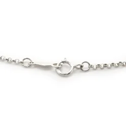14k White Gold Pave Diamond Heart Pendant Necklace