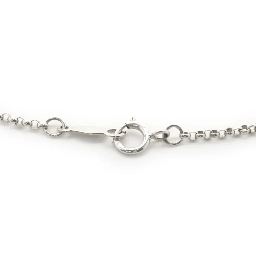 14k White Gold Pave Diamond Heart Pendant Necklace
