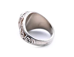 10k White Gold "Edward J. Meyer" Memorial Hospital 1973 Signet Ring