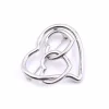14k White Gold Triple Heart Pendant