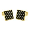 14k Yellow Gold and Black Onyx Toggle Cufflinks 14.30 Grams