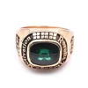 14k Yellow Gold Arby's Synthetic Green Stone Ring
