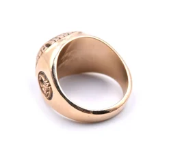 14k Yellow Gold Arby's Synthetic Green Stone Ring