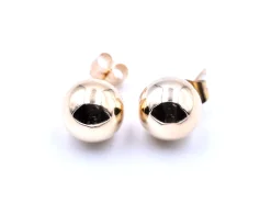 14k Yellow Gold Ball Stud Earrings