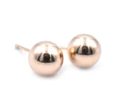 14k Yellow Gold Ball Stud Earrings
