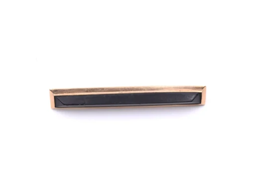 14k Yellow Gold Black Onyx Bar Pin