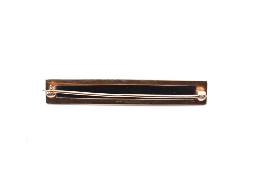 14k Yellow Gold Black Onyx Bar Pin