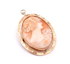 10k Yellow Gold Cameo Pin