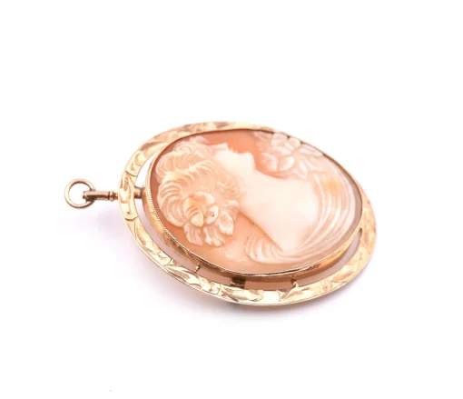 10k Yellow Gold Cameo Pin