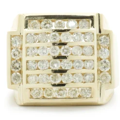 14k Yellow Gold Channel Set Diamond Ring