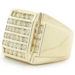 14k Yellow Gold Channel Set Diamond Ring