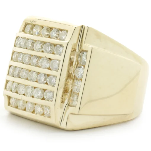 14k Yellow Gold Channel Set Diamond Ring