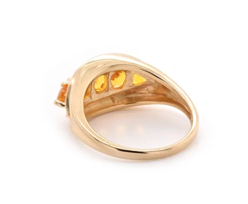 10k Yellow Gold Citrine and Garnet Ring