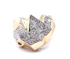 14k Yellow Gold Diamond Fashion Ring