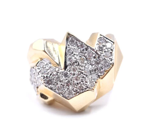 14k Yellow Gold Diamond Fashion Ring