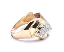 14k Yellow Gold Diamond Fashion Ring