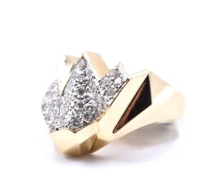 14k Yellow Gold Diamond Fashion Ring