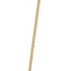 14k Yellow Gold Diamond Tennis Necklace