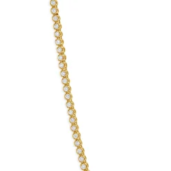 14k Yellow Gold Diamond Tennis Necklace