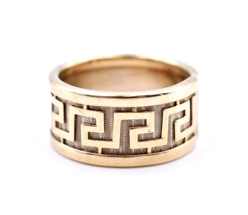 14k Yellow Gold Greek Design Ring