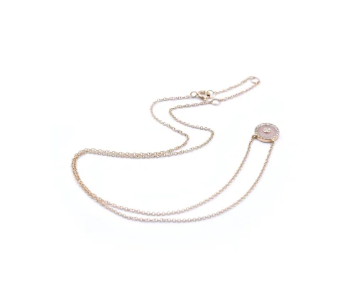 14k Yellow Gold Opal and Diamond Necklace