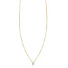 14k Yellow Gold Pear Diamond Necklace