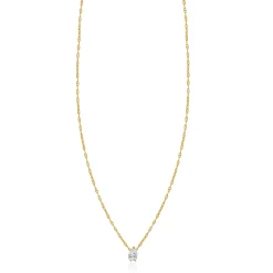 14k Yellow Gold Pear Diamond Necklace